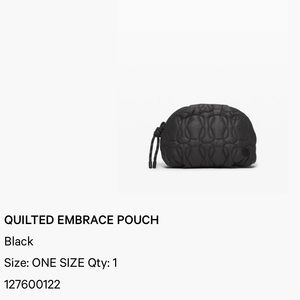 Lululemon quilted embrace pouch 1.5 L